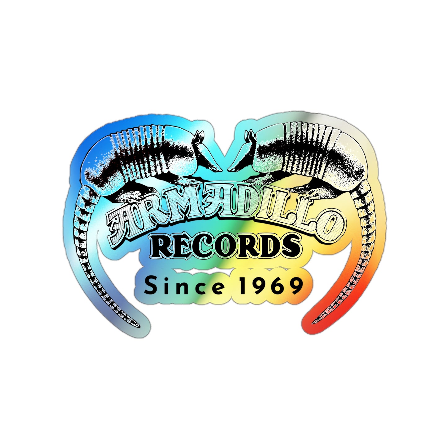 Armadillo Records Holographic Die-cut Stickers