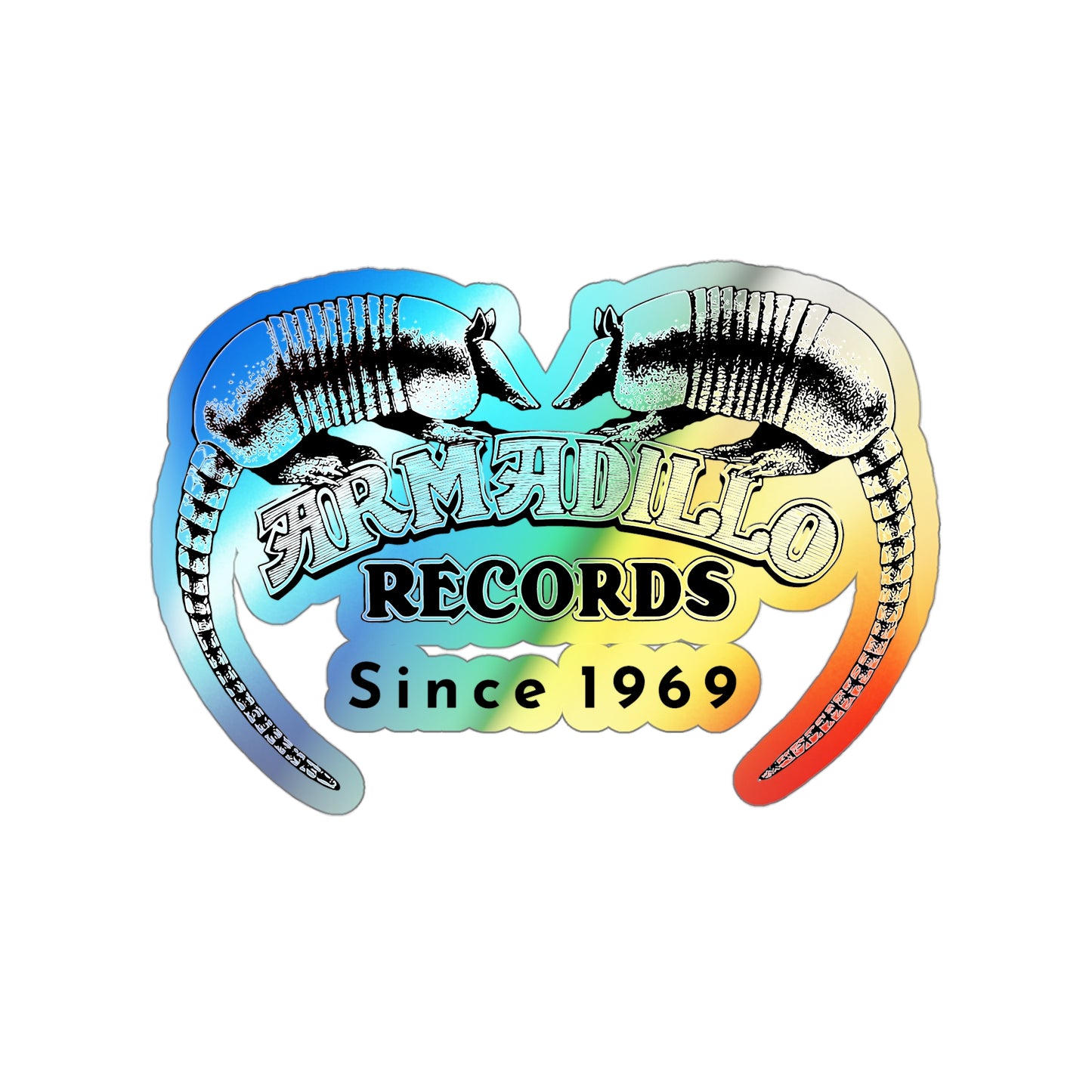 Armadillo Records Holographic Die-cut Stickers