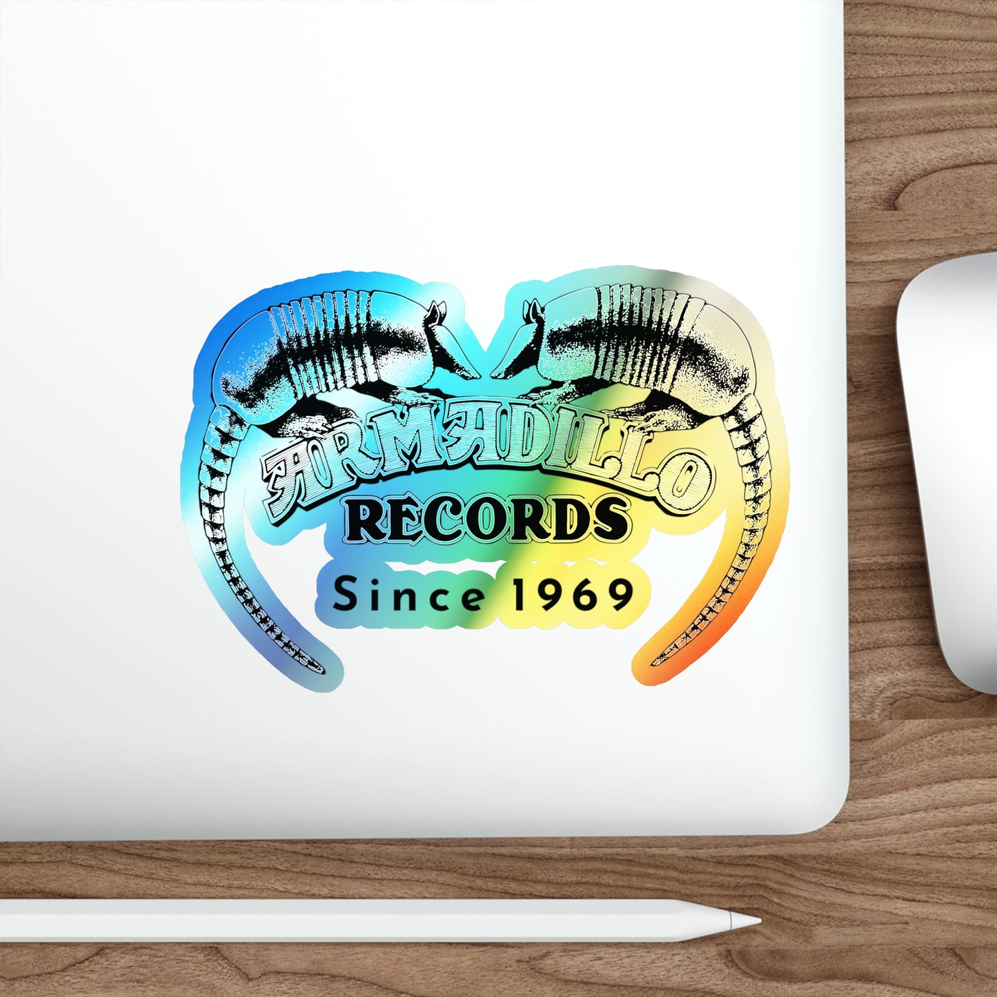 Armadillo Records Holographic Die-cut Stickers