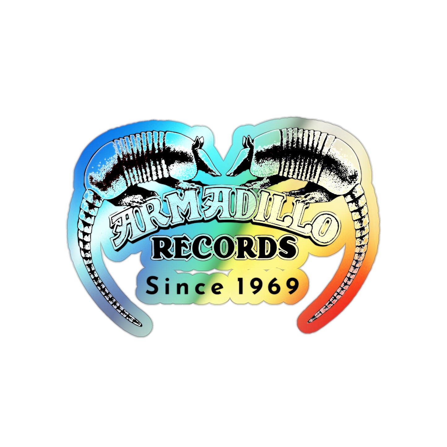 Armadillo Records Holographic Die-cut Stickers